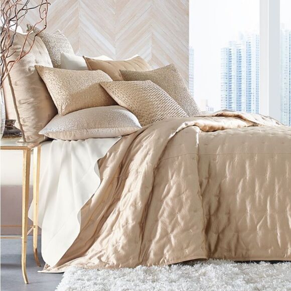 COPY - HUDSON PARK COLLECTION NOUVEAU Q EURO SHAM, GOLD - Picture 2 of 3